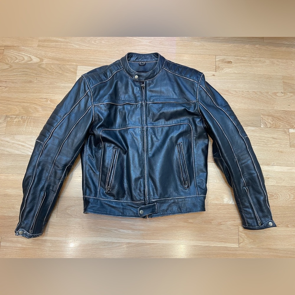 Men’s Leather Motorcylce Jacket size M Medium cafe Racer